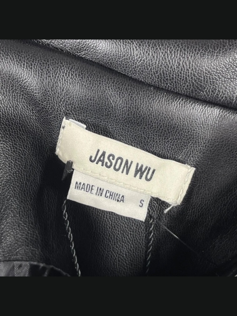 NEW Jason Wu Vest Jacket Womens Small black faux leather blazer moto designer - Picture 4 of 10